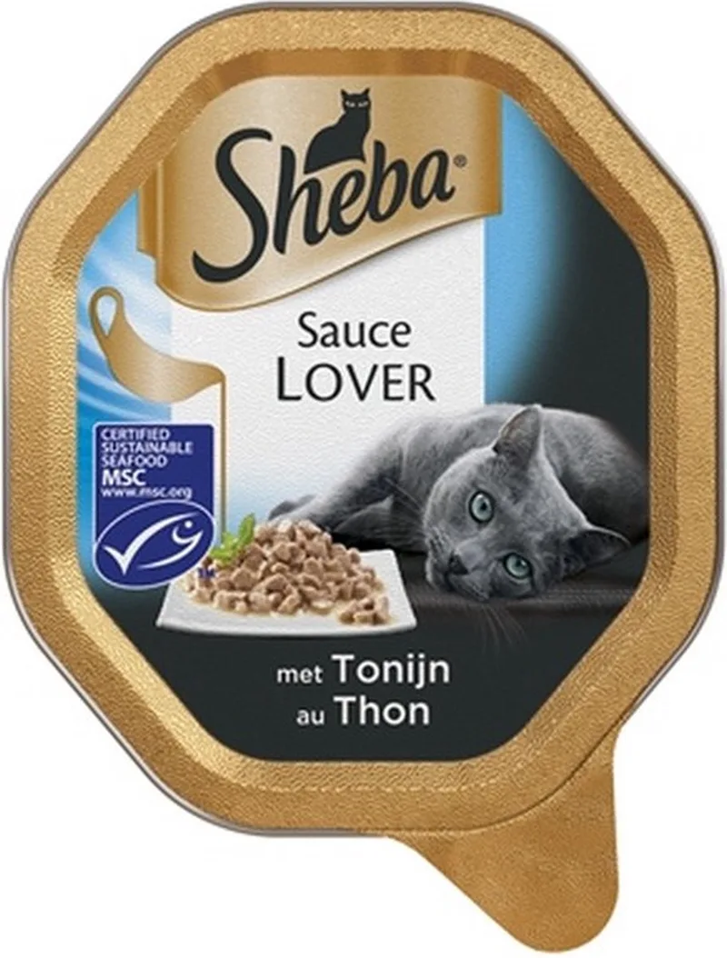 Sauce Lovers Katten Natvoer - Tonijn - 22 x 85 gram by Sheba – product photo