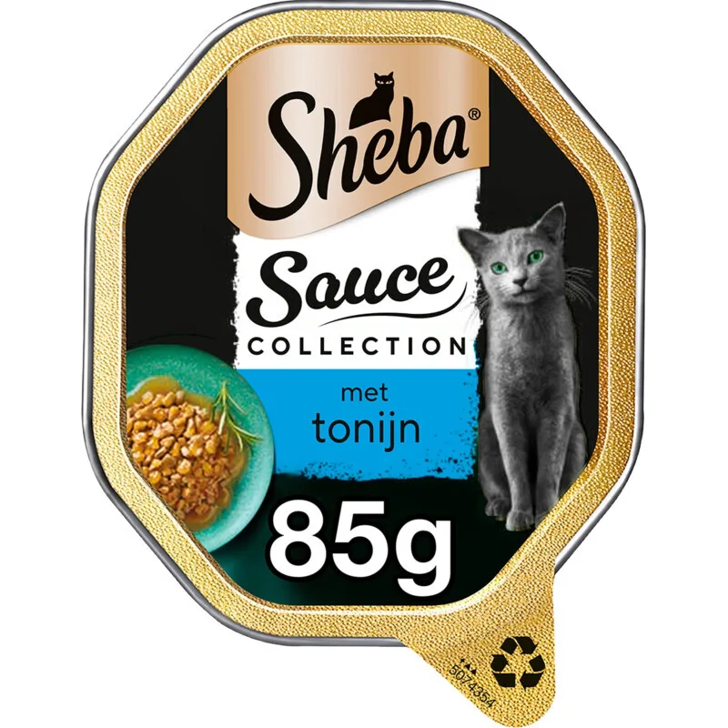 Sauce lovers kattenvoer blik met eiwitrijke tonijn 85 g de Sheba – photo produit