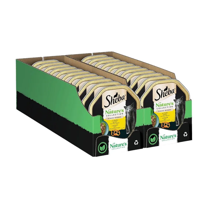 Schale Nassfutter für Katzen Nature’s Collection in Sauce mit Huhn 2 x 11 x 85 g von Sheba – Produktfoto
