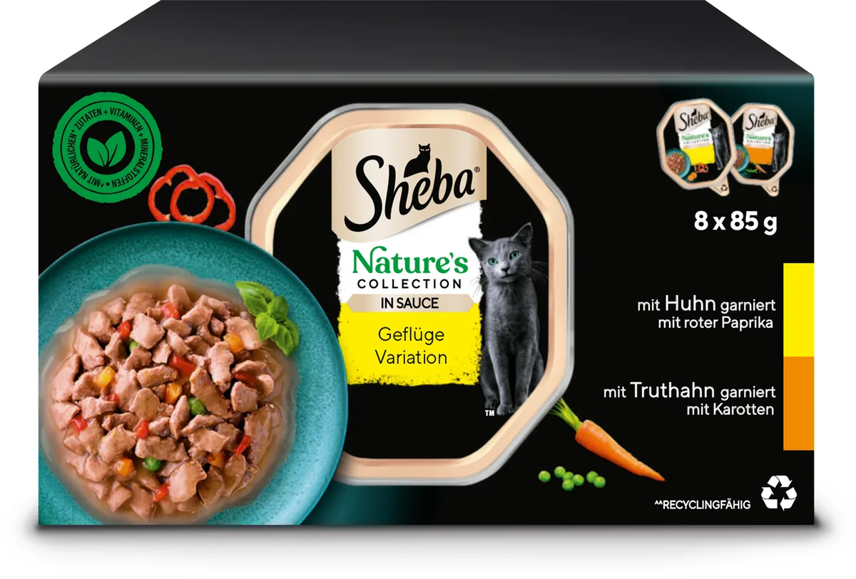 Schale Nature's Collection in Sauce Geflügel Variation - 1 Sachet à 85 g - 680 g by Sheba – product photo