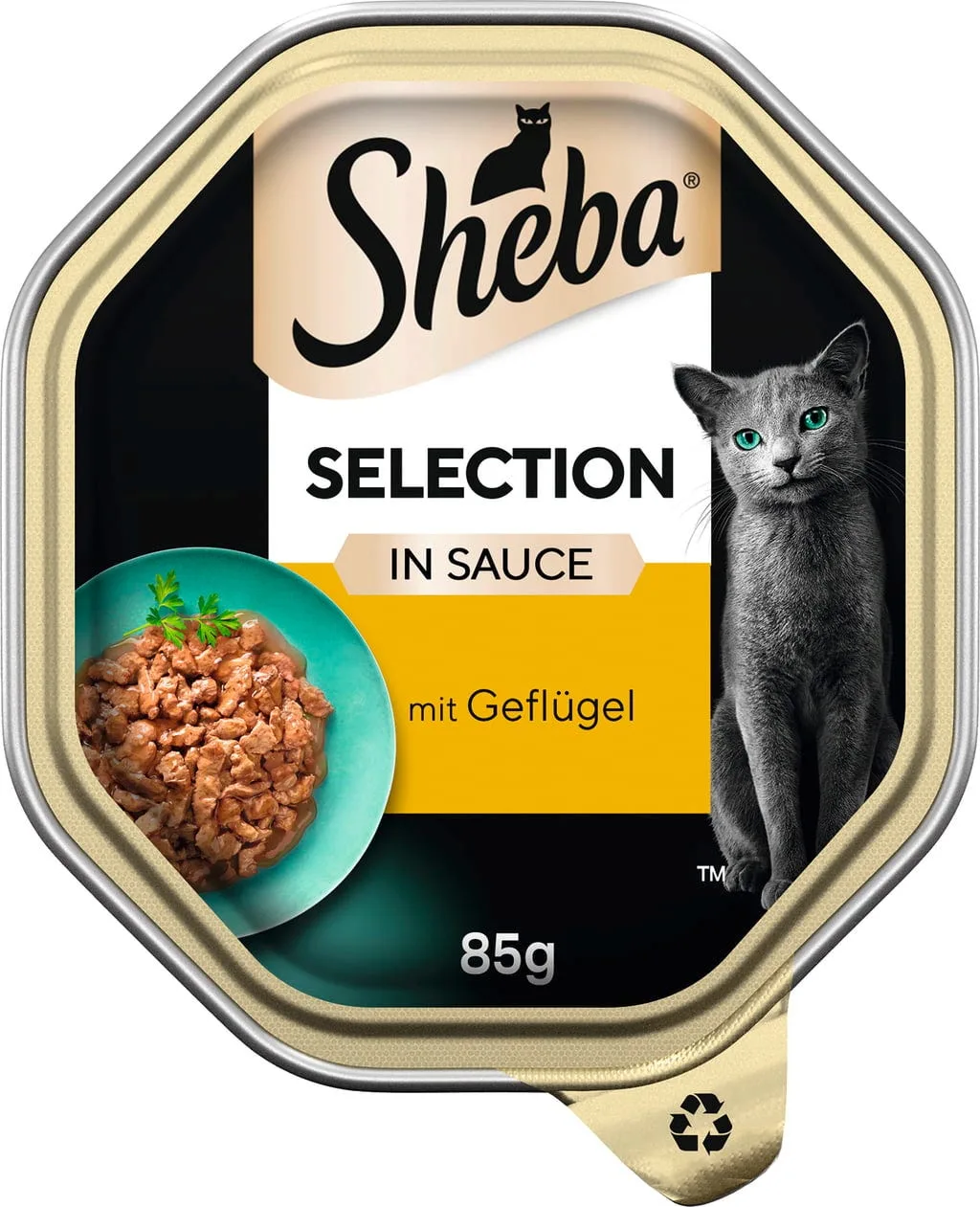 Schale Selection in Sauce mit Geflügelhäppchen - 85 g von Sheba – Produktfoto
