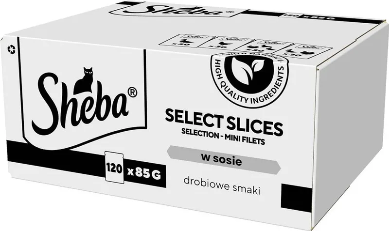Select Slices Serie - Katten Natvoer - Drie Smaakvarianten - 120x85g de Sheba – photo produit