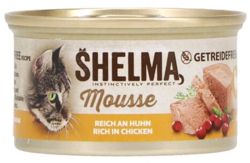 10x Shelma - Premium Kattenvoer Natvoer - mousse Kip Lever en Groenten -85g by Shelma – product photo