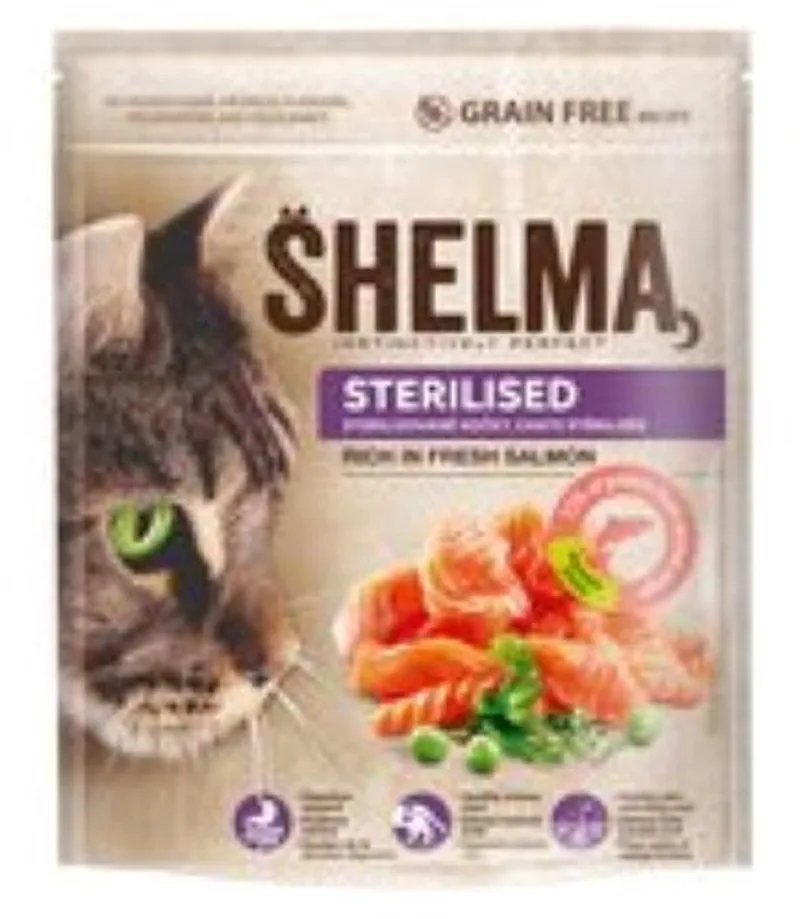 2x Shelma Premium Kattenvoer - Kattenbrokken rijk aan Verse Zalm - 1.4kg von Shelma – Produktfoto