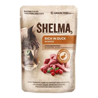 Kalkoen Eend Kip En Rundvlees In Saus 12x85g Natvoer Voor Katten by Shelma – product photo 5 of 5