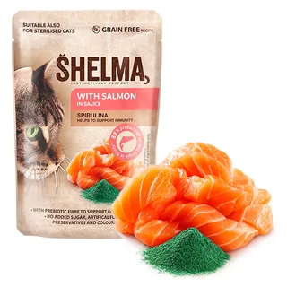 Natvoer Voor Katten Met Zalm In Saus 85g by Shelma – product photo 2 of 4