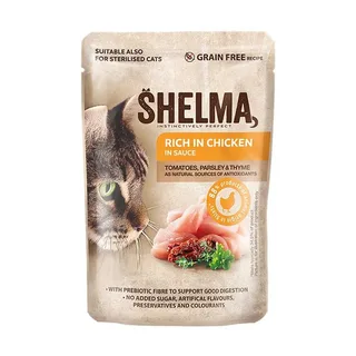 Riche En Poulet Dinde Bœuf Et Canard 4x85g Nourriture Humide Pour Chats de Shelma – photo produit 3 sur 6