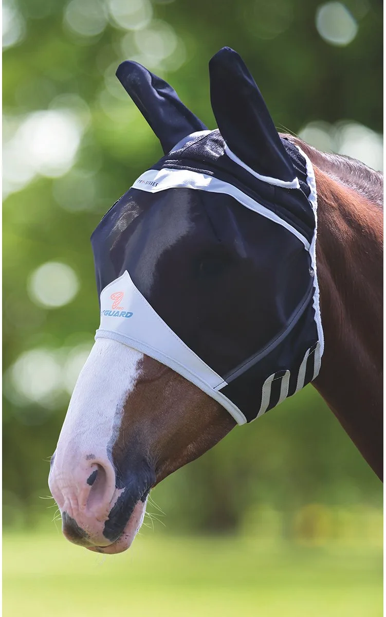 Vliegenmasker met oren Jet Black Shetlander van Shires – productfoto