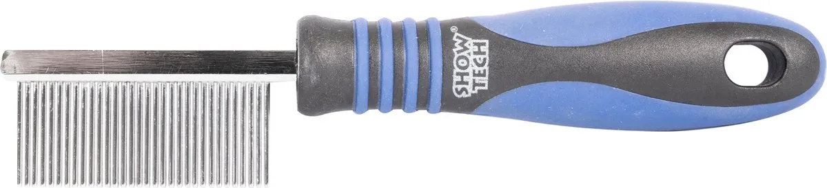 Gezicht en Oren Kam - 12cm - Oogverzorging Hond by Show Tech in Blue – product photo