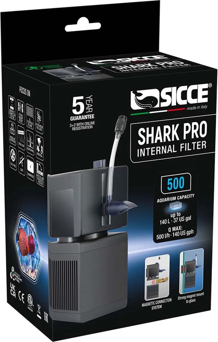 Shark pro 500 - 500l/h aquariumfilter by Sicce – product photo