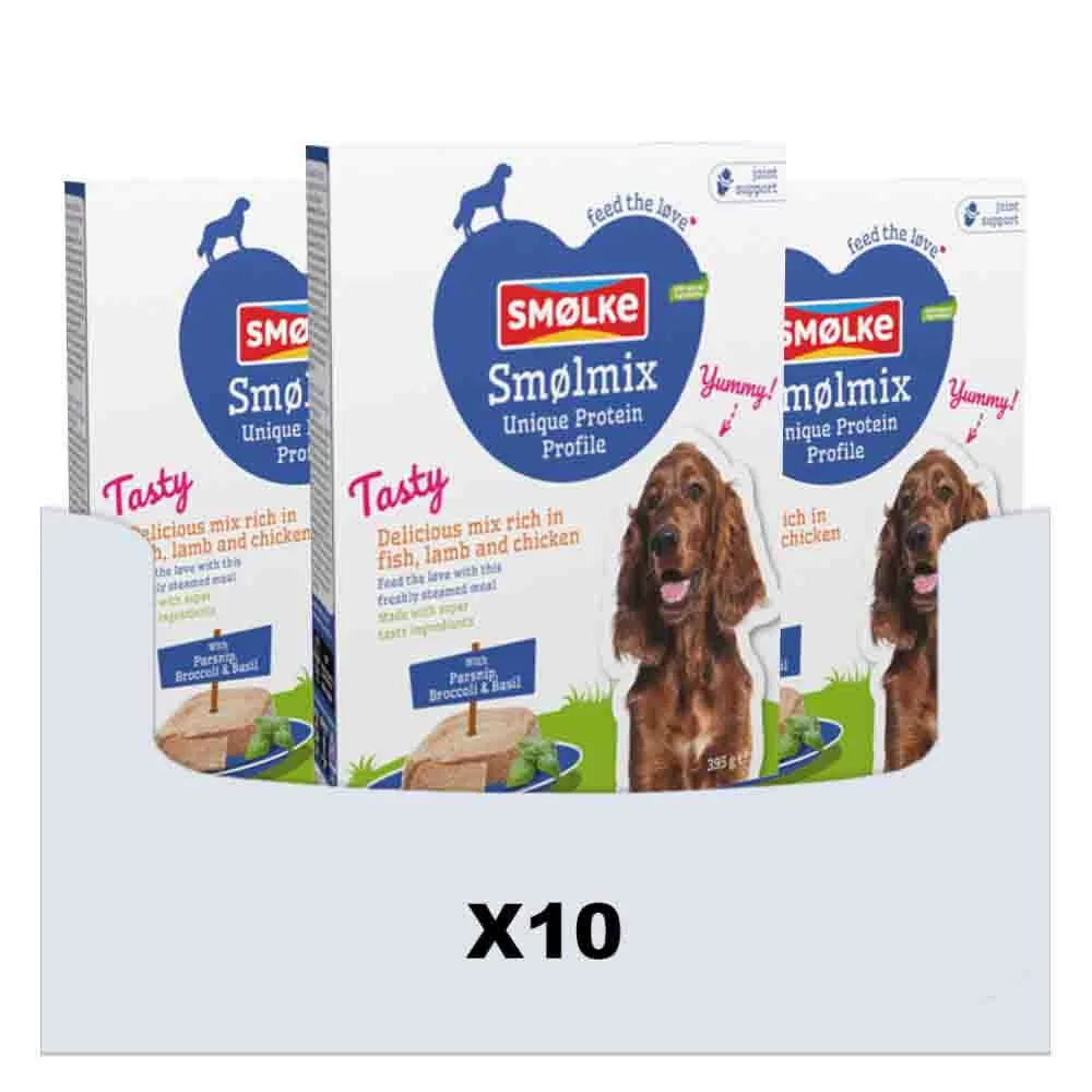 10x Smolke Vers Gestoomd Hondenvoer Nat Smølmix 395 gr van Smølke – productfoto