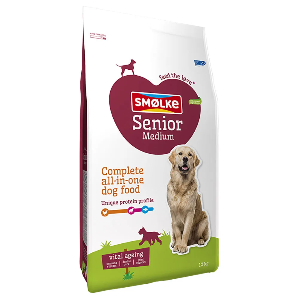 12kg Senior Medium Vital Ageing Smølke Hondenvoer de Smølke – photo produit