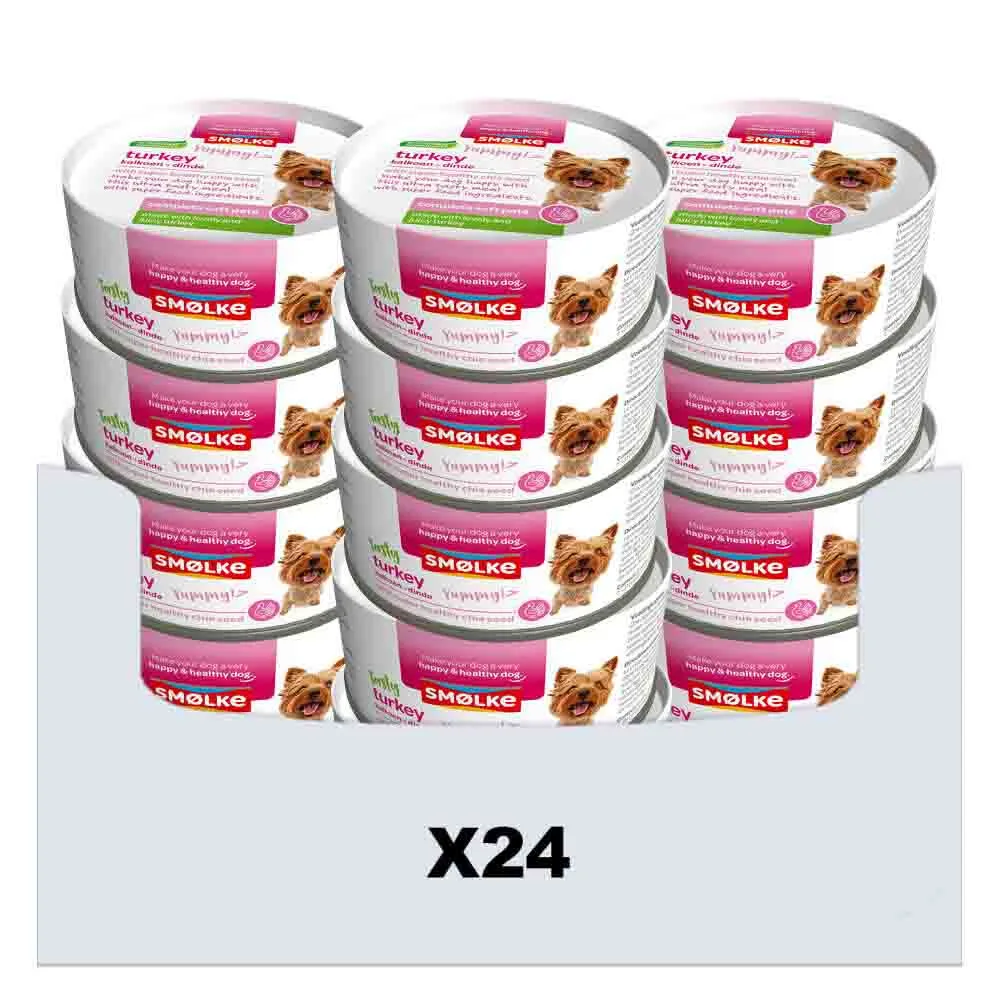 24x Smolke Hondenvoer Soft Paté Kalkoen 125 gr van Smølke – productfoto