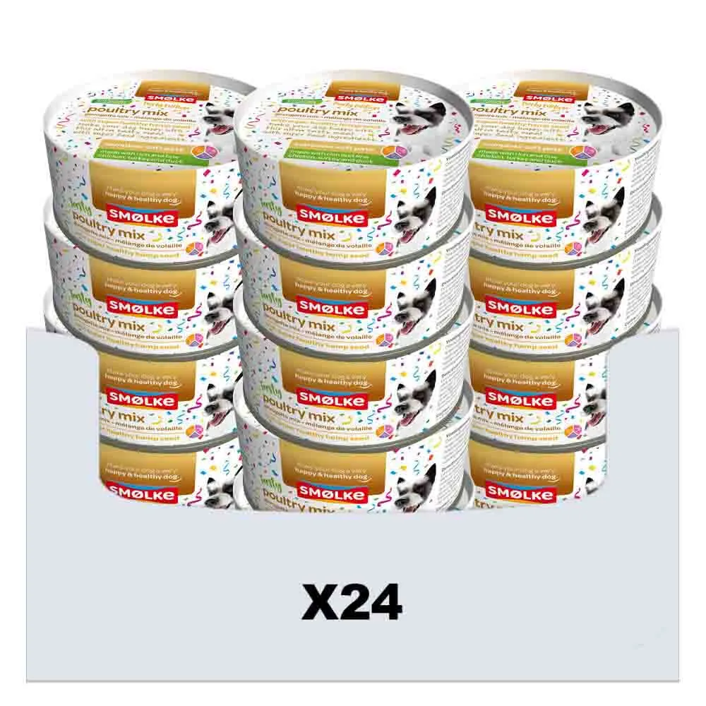 24x Smolke Hondenvoer Soft Paté Party Edition 125 gr van Smølke – productfoto