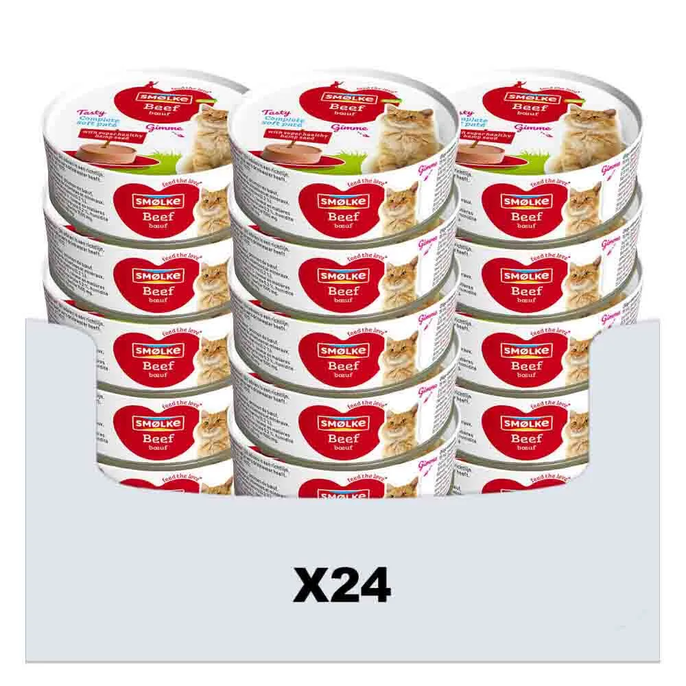 24x Smolke Kattenvoer Soft Paté Rund 80 gr van Smølke – productfoto