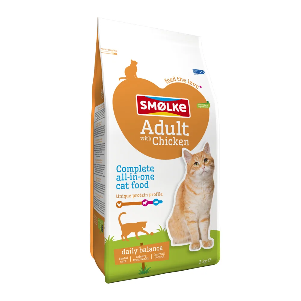 4x Smolke Kattenvoer Adult Kip 2 kg de Smølke – photo produit