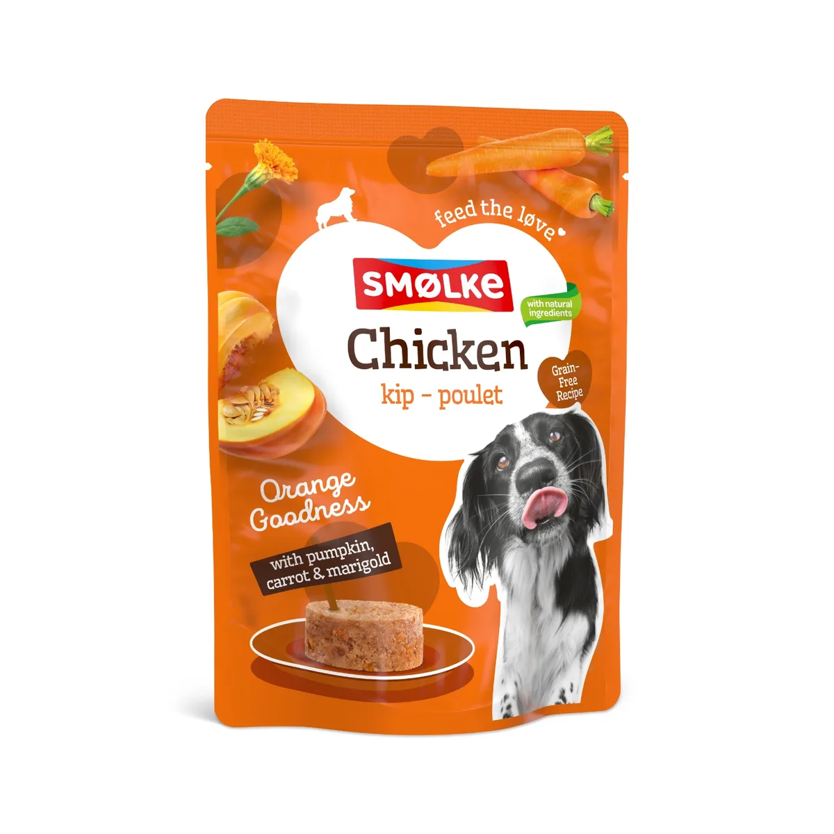 8x300g Smølke Pouch Kip Hondenvoer nat by Smølke – product photo