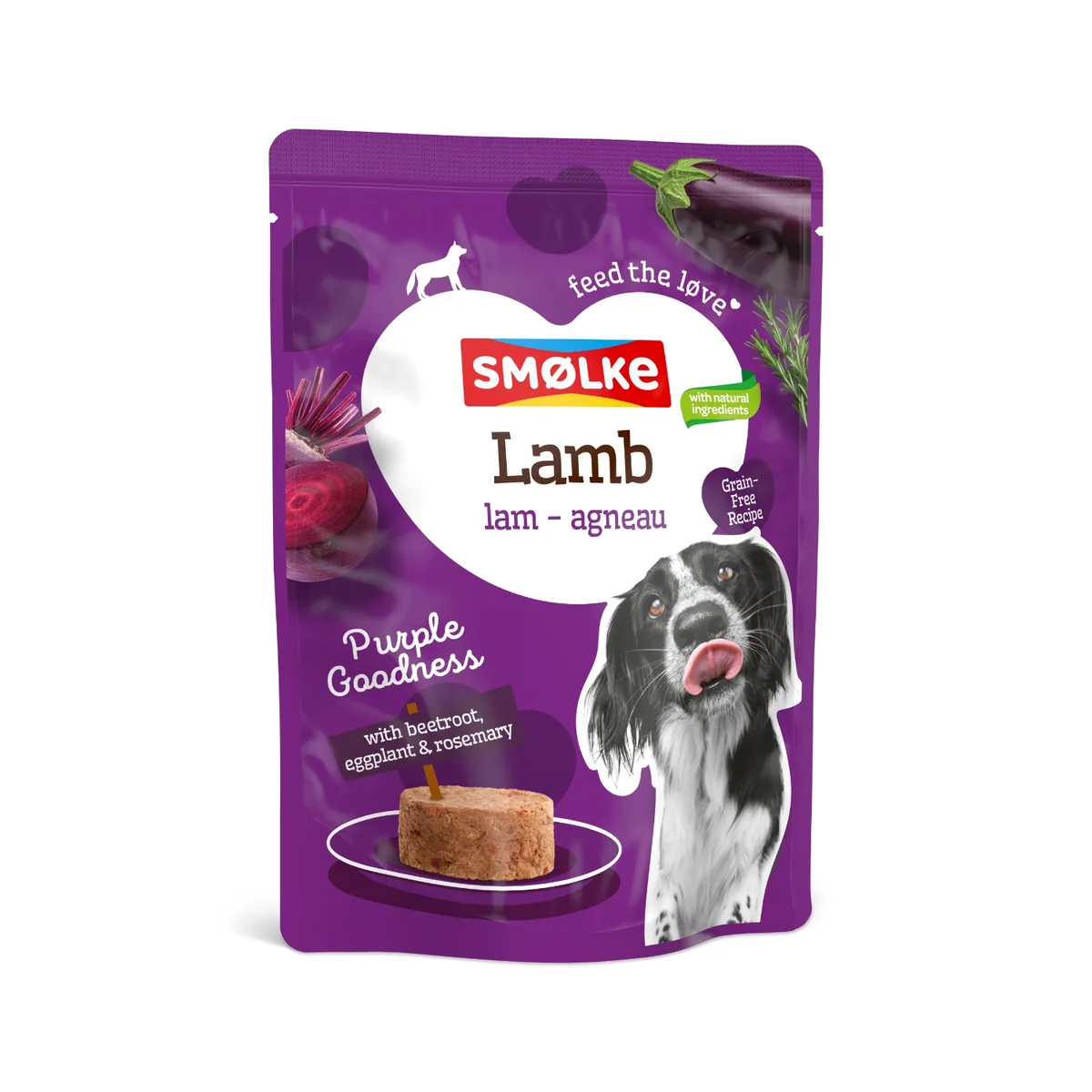 8x300g Smølke Pouch Lam Hondenvoer nat van Smølke – productfoto