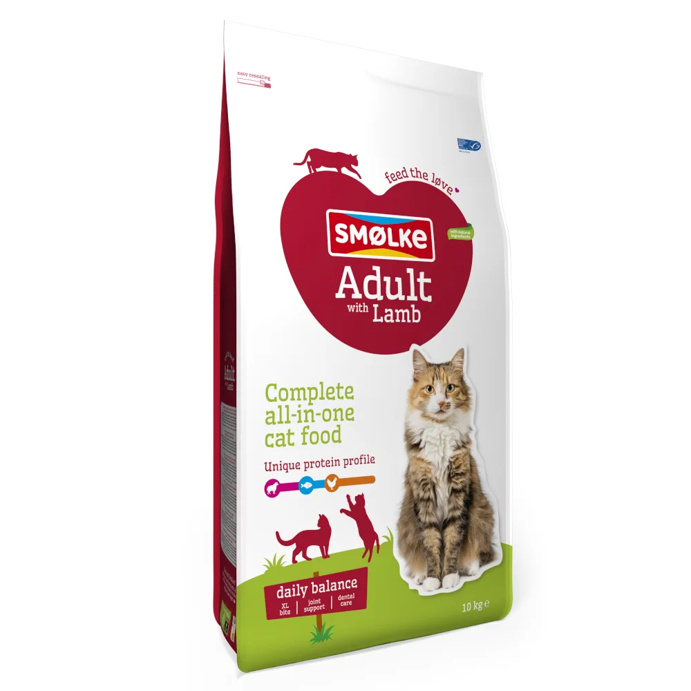 Adult met Lam Kattenvoer - 10 kg van Smølke – productfoto