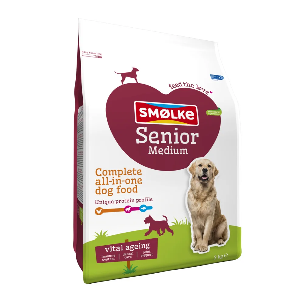 Hondenvoer Senior Medium 3 kg by Smølke – product photo