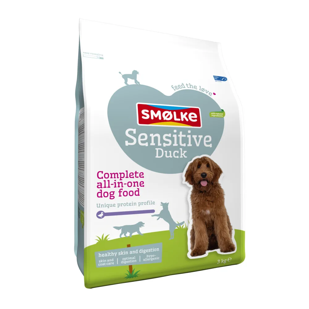 Hondenvoer Sensitive Eend 3 kg van Smølke – productfoto
