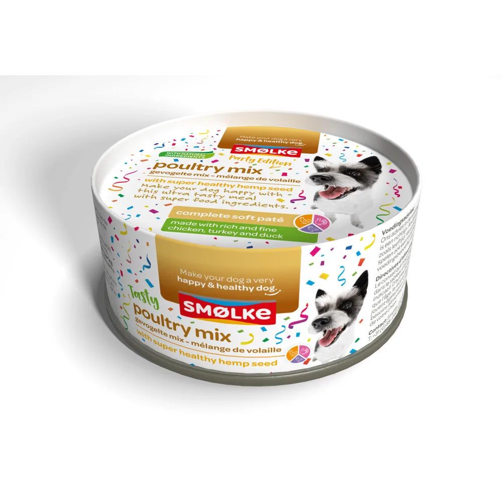 Hondenvoer Soft Paté Party Edition 125 gr de Smølke – photo produit