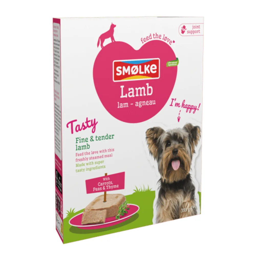 Hondenvoer Vers Gestoomd Lam 395 gr by Smølke – product photo