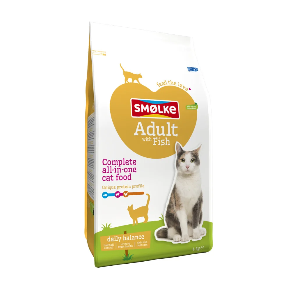 Kattenvoer Adult Vis 4 kg van Smølke – productfoto
