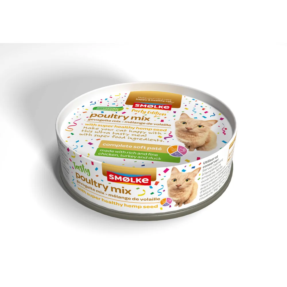 Kattenvoer Soft Paté Party Edition 80 gr de Smølke – photo produit