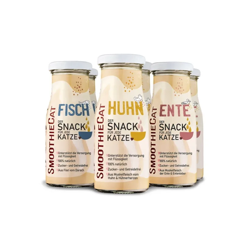 Mix 6x 150 ml van Smoothiecat in Regular – productfoto