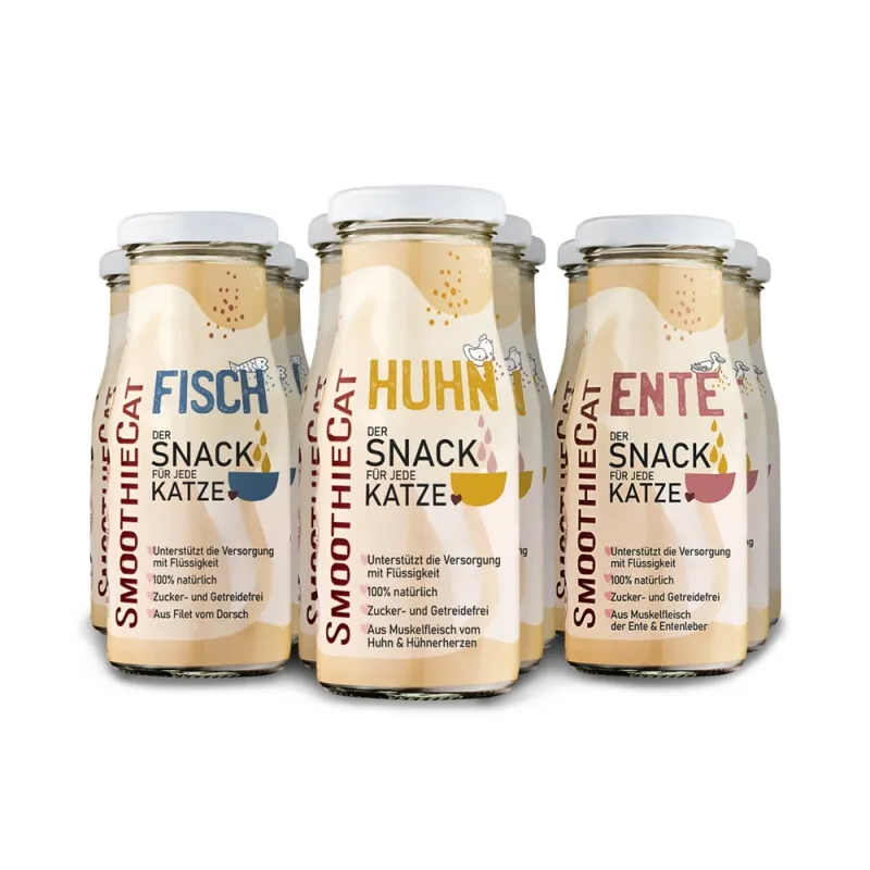 Mix 6x 150 ml van Smoothiecat in Regular – productfoto