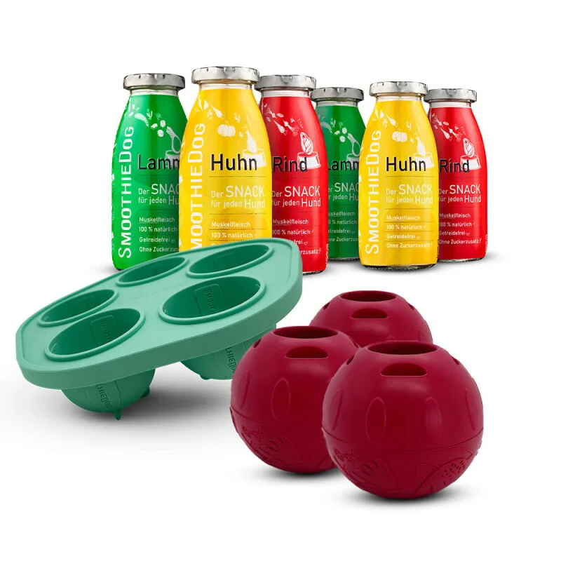 Klassik 6x 250 ml + Schleckball 3 Stück de Smoothiedog en Regular – photo produit
