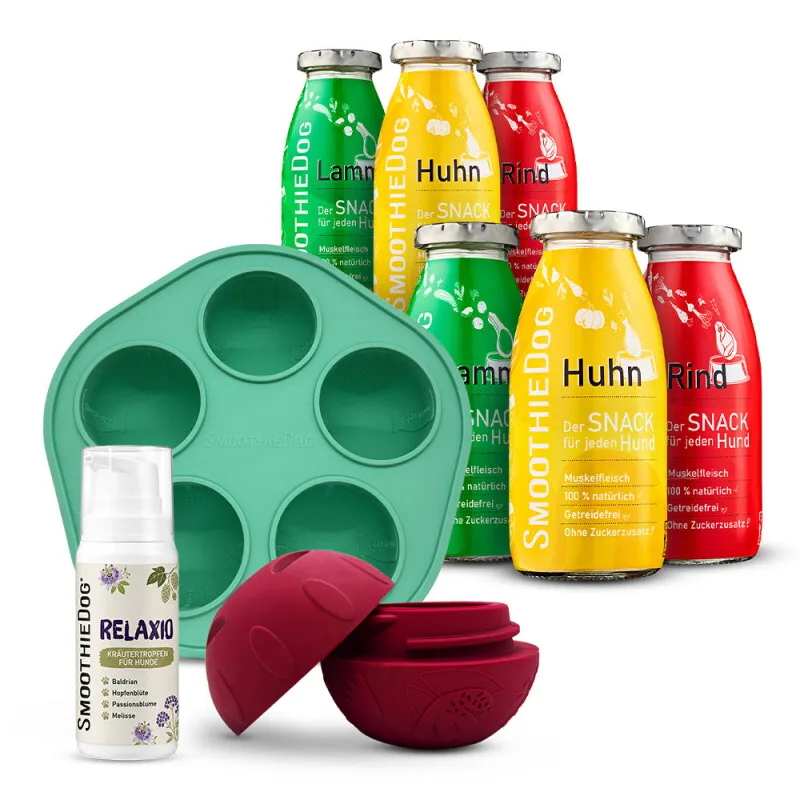 Klassik + Schleckball + Relaxio 6x250 g von Smoothiedog in Regular – Produktfoto