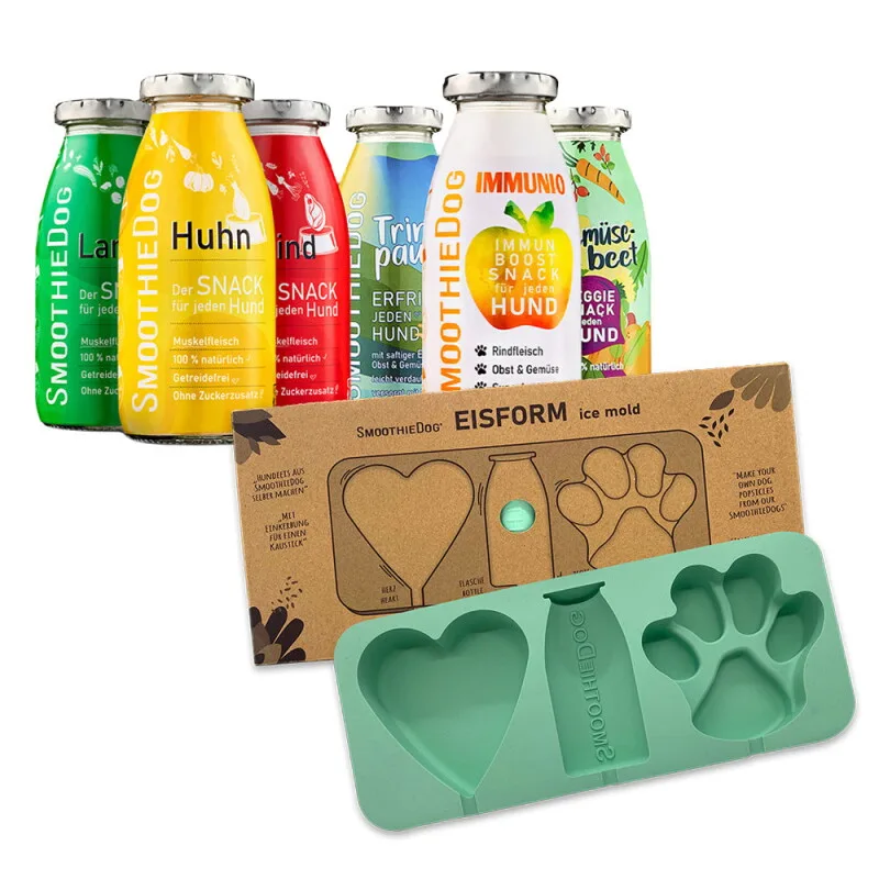 Mix 6x 250 ml + Eisform von Smoothiedog in Regular – Produktfoto