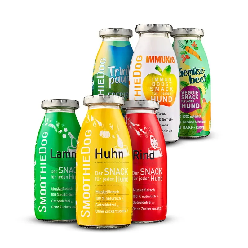 Mix 6x250 ml von Smoothiedog in Regular – Produktfoto