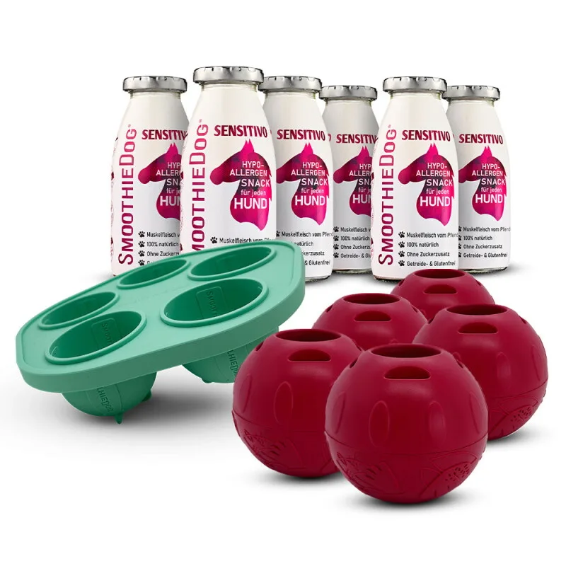 Sensitivo (Pferd) 6x 250 ml + Schleckball 5 Stück van Smoothiedog in Regular – productfoto