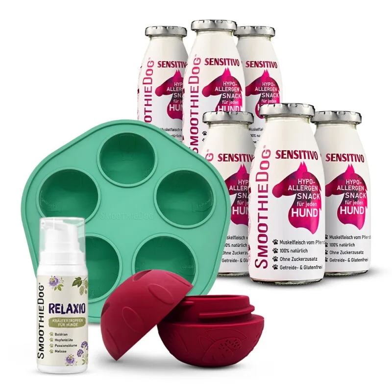 Sensitivo + Schleckball + Relaxio 6x250 g från Smoothiedog i Regular – produktbild