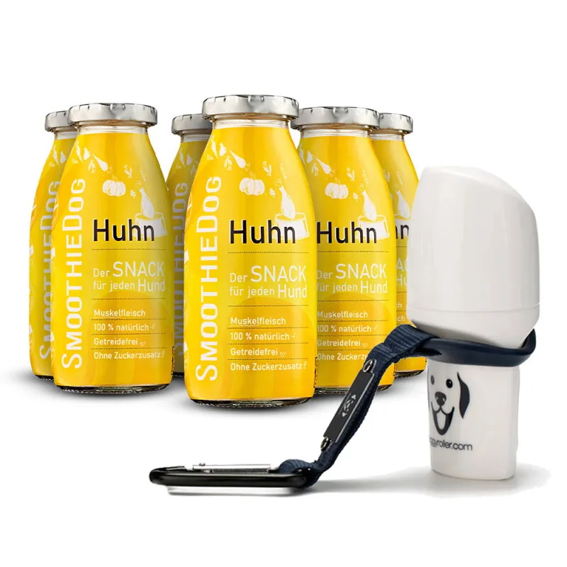SmoothieDog 6er Huhn + Doggyroller Blau M von Smoothiedog in Regular – Produktfoto