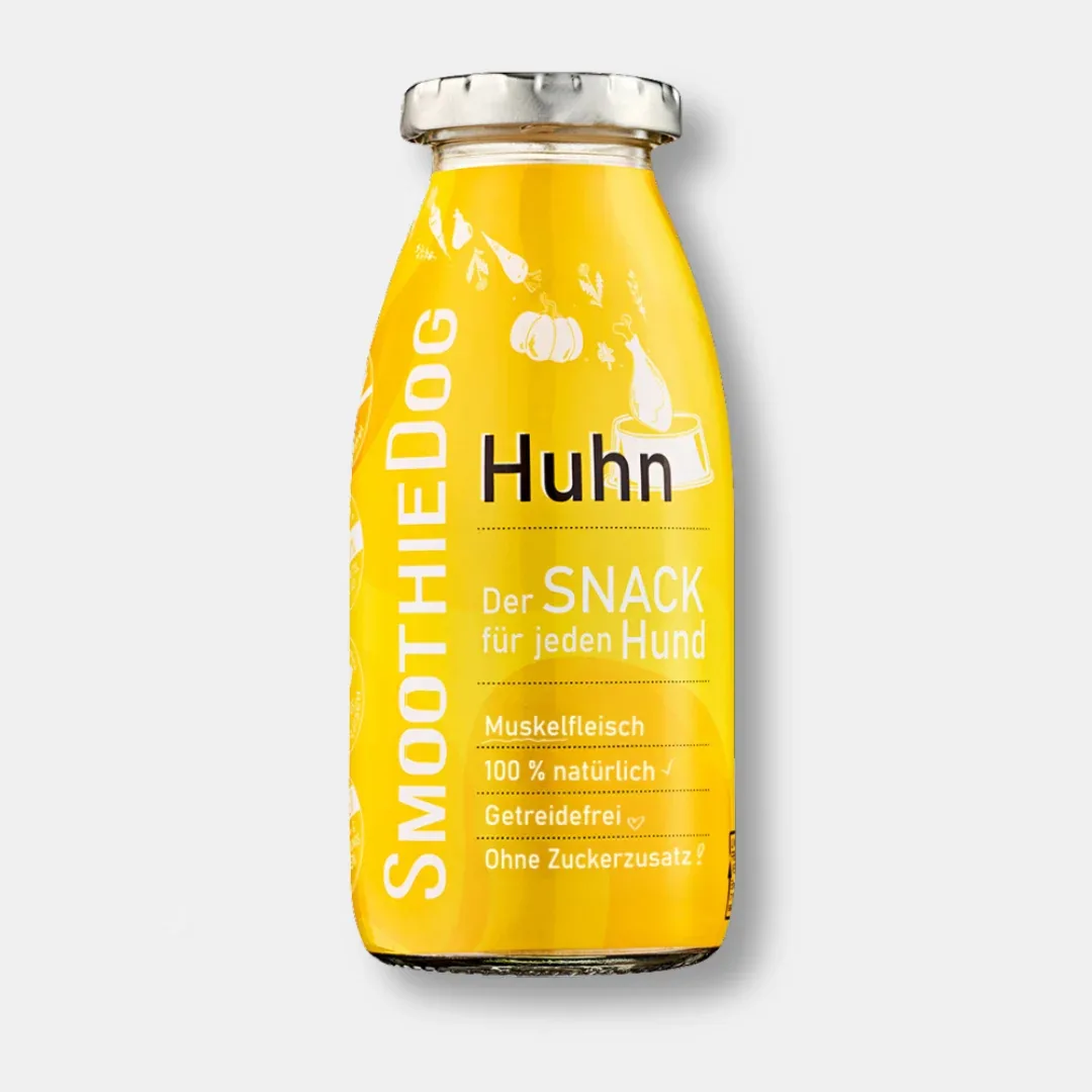 SmoothieDog Huhn (250ml) | Ergänzungsfuttermittel für Hunde | Trinksnack mit Huhn & Brühe | Getreidefrei & lecker | haustierkost von Smoothiedog – Produktfoto