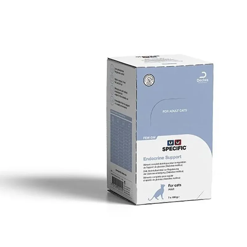 Feline Few-dm Doos Met Ondersteuning Voor De Endocriene Klieren Van Katten 7x100g Kattenvoer by Specific – product photo