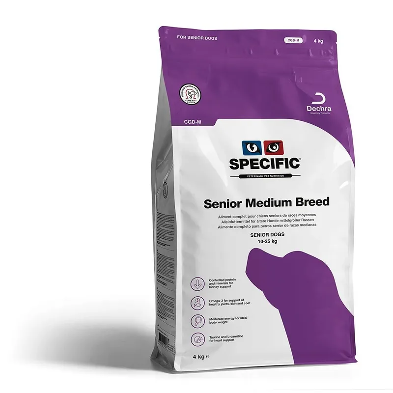 Nourriture Pour Chiens Seniors De Race Moyenne Avec Cgd-m 4kg de Specific – photo produit