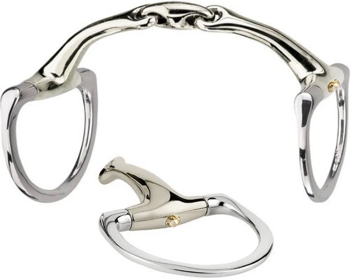 Bustrens Dynamic RS Dubbel Gebroken Sensogan Met Swarovski Goud/Zilver - 13,5 by Sprenger in Gold – product photo