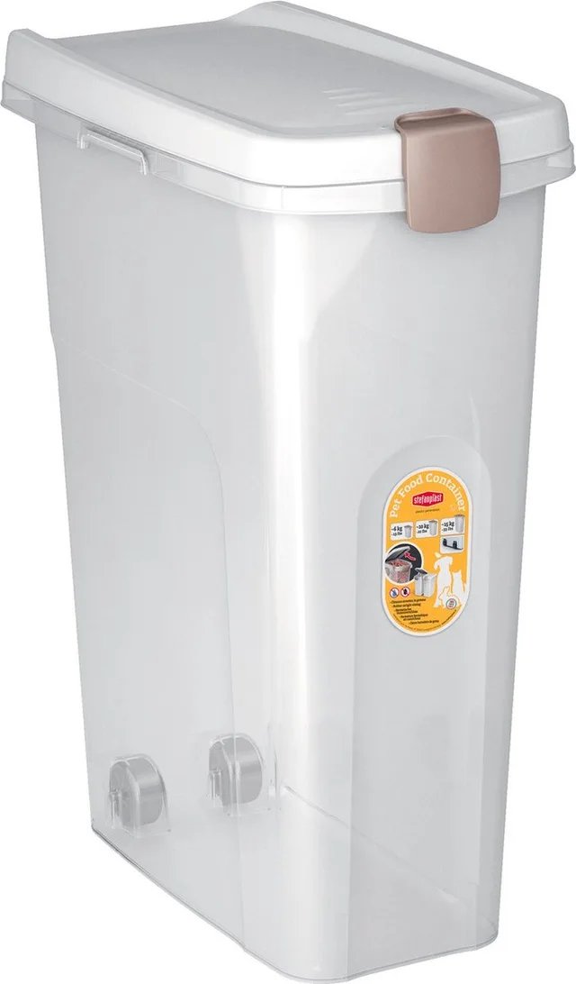 Voerton 40 liter voor circa 15 kg aan hondenvoer Wit - Transparant