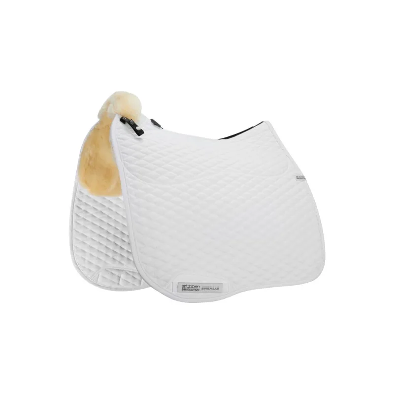 Dressurschabracke Streamline Lammfell weiß de Stübben en Regular – photo produit