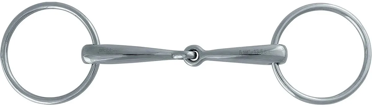 Mors met 2 ringen voor paard in roestvrij staal Stübben 2226 van Stübben in Zilver – productfoto