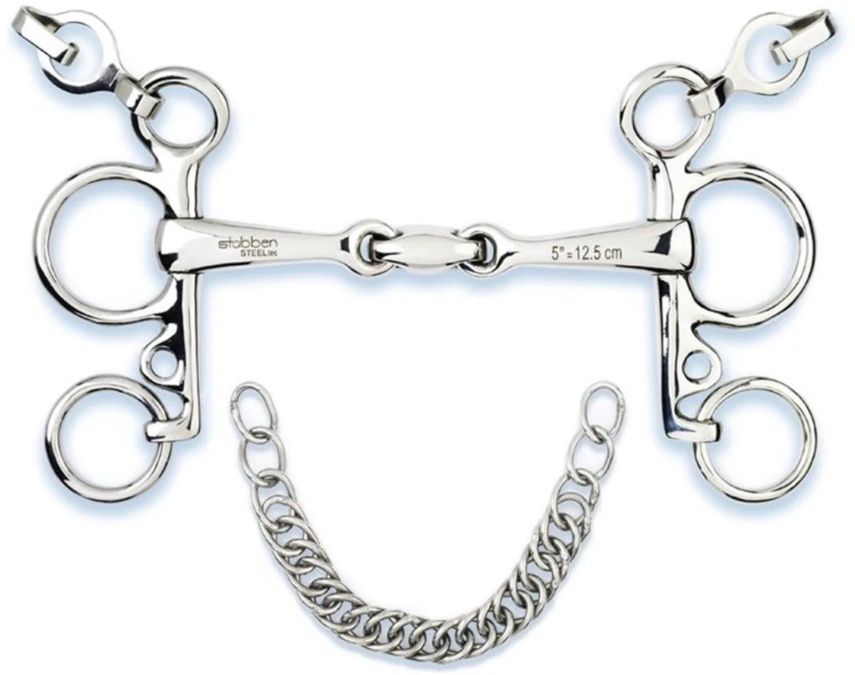 Pelham Bit Easy Control 12 mm . - 12,5 van Stübben in Zilver – productfoto