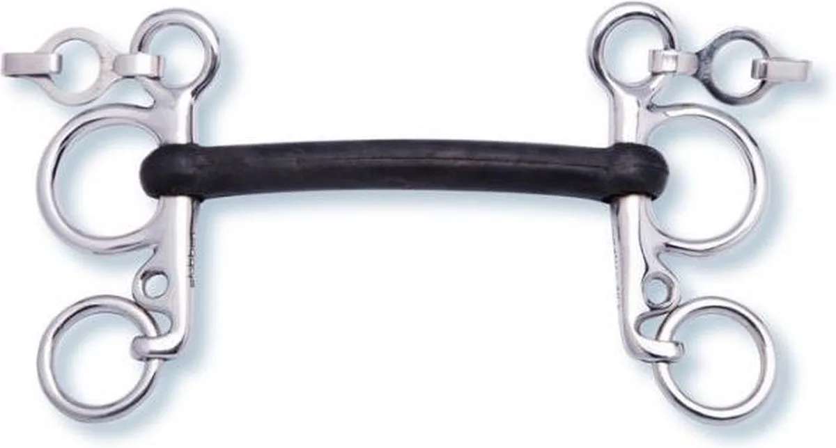 Pelham Mullen Mouth Not Flexible - 16 mm 11,5 van Stübben in Zwart, Zilver – productfoto