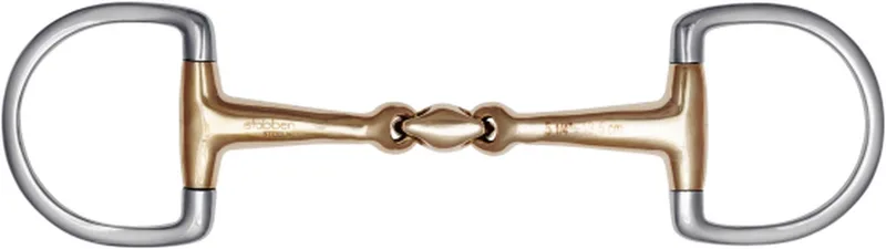 Snel contact D-ring Trens 12.5 CM | D-trensen bit paard de Stübben en Marron – photo produit