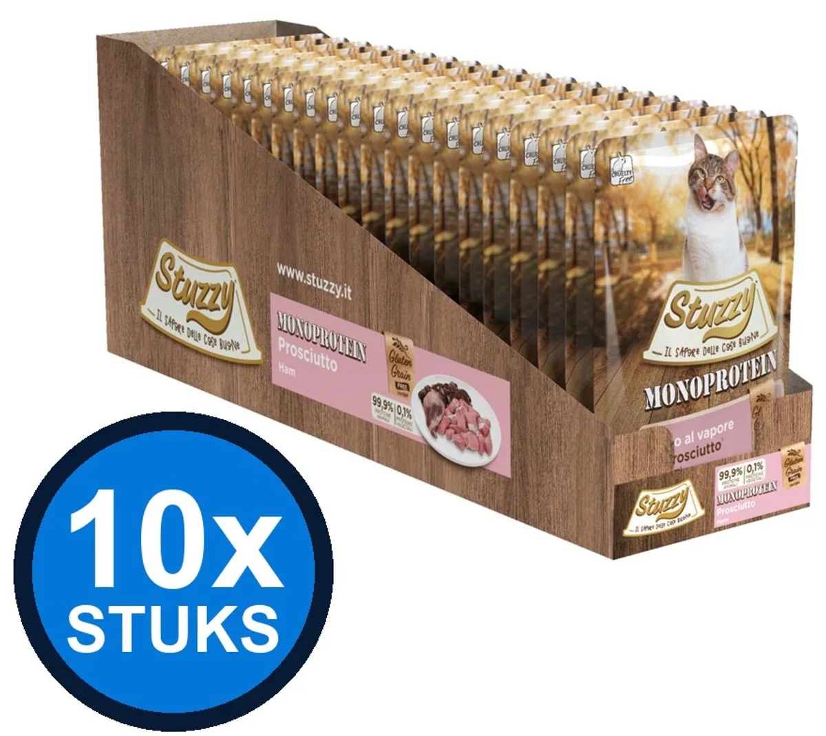 10x Stuzzy Kat Monoprotein ham 85gr van Stuzzy – productfoto