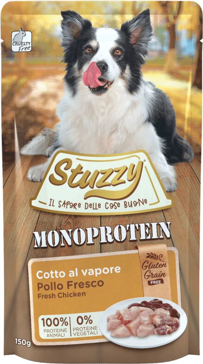 12x Stuzzy Hondenvoer Monoprotein Graanvrij Kip 150 gr de Stuzzy – photo produit